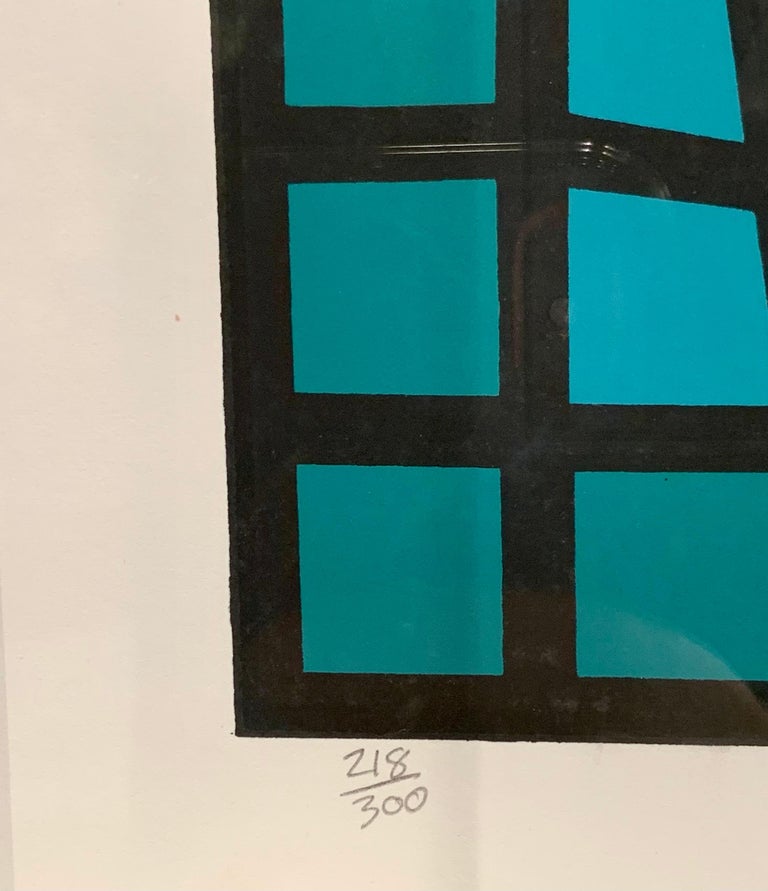 French Victor Vasarely Signed and Numbered Serigraph in Lucite Box For Sale