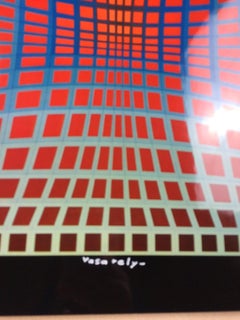 Victor Vasarely Signed Op Art Silk Screen Print