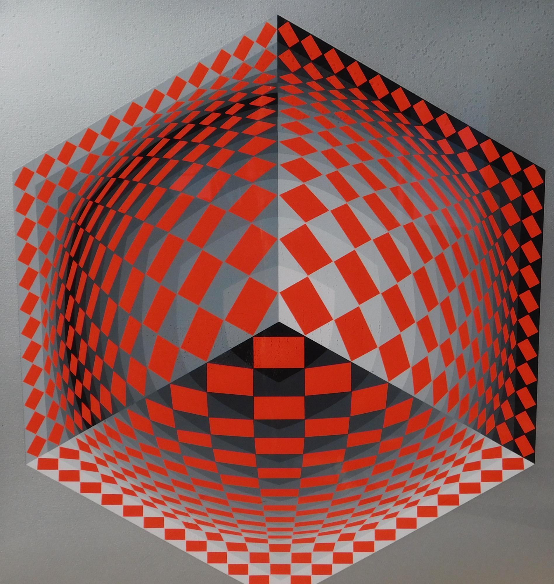 French Victor Vasarely Silkscreen, 1981, 