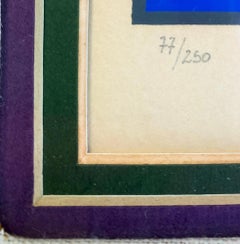 Victor Vasarely Silkscreen Print 1978, Hand Signed Limited 77/250 Denise René