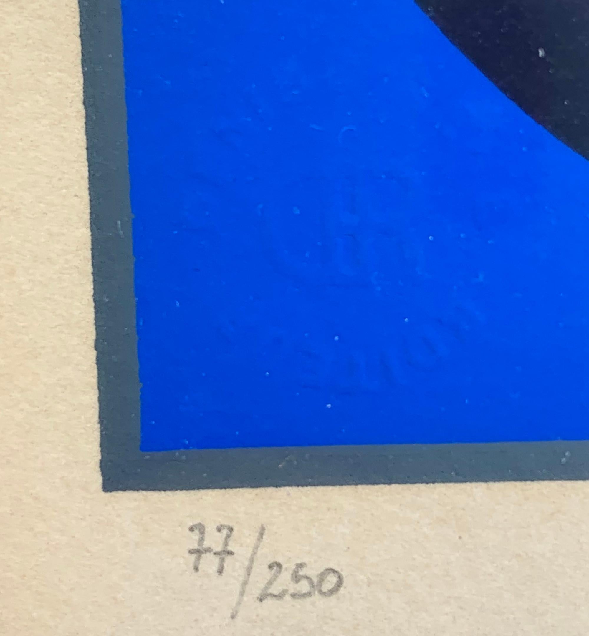 Victor Vasarely Siebdruck 1978, handsigniert Limitiert 77/250 Denise Ren (Moderne der Mitte des Jahrhunderts) im Angebot
