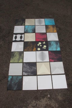 Panneau mural italien de style Victor Vasarely, 1970, Pop Art Cinetic Optical Design