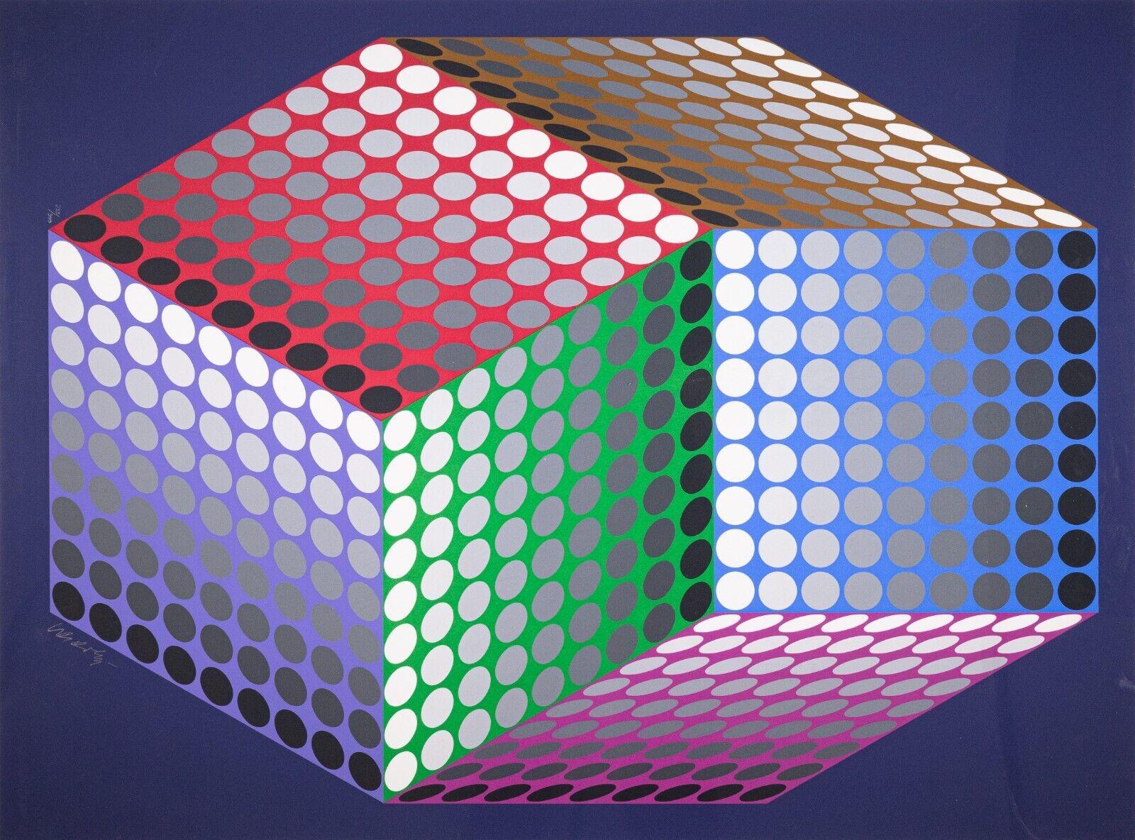 An intriguing modern Op Art serigraph titled 
