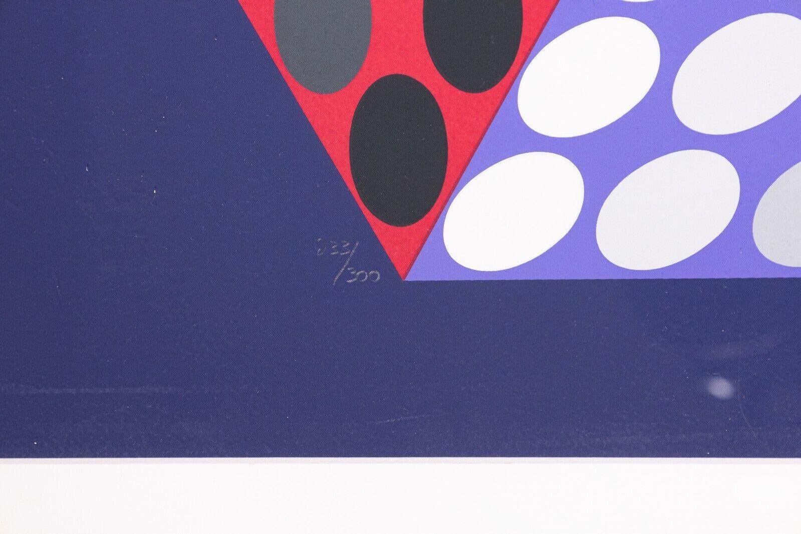 Late 20th Century Victor Vasarely Togonne 1987 Signed Op Art Modern Serigraph 233/300 AP Framed