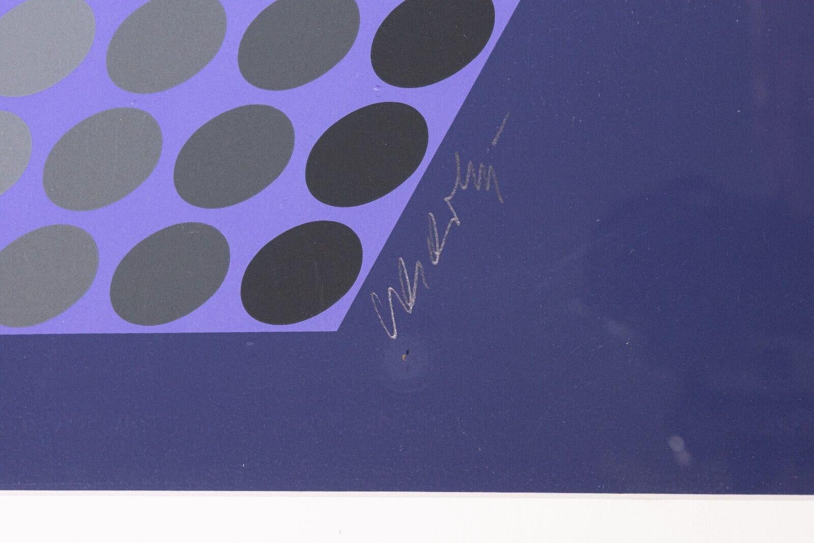 Paper Victor Vasarely Togonne 1987 Signed Op Art Modern Serigraph 233/300 AP Framed
