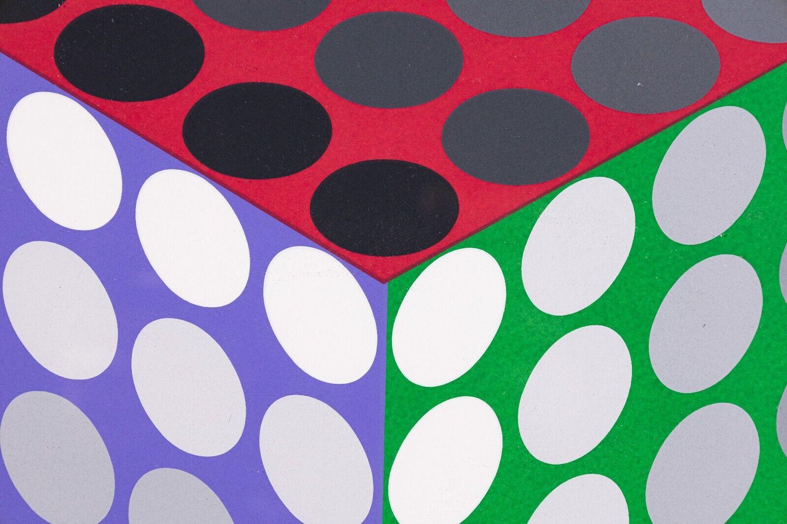 Victor Vasarely Togonne 1987 Signed Op Art Modern Serigraph 233/300 AP Framed 1