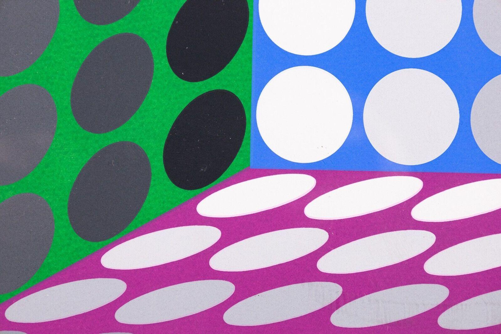 Victor Vasarely Togonne 1987 Signed Op Art Modern Serigraph 233/300 AP Framed 3