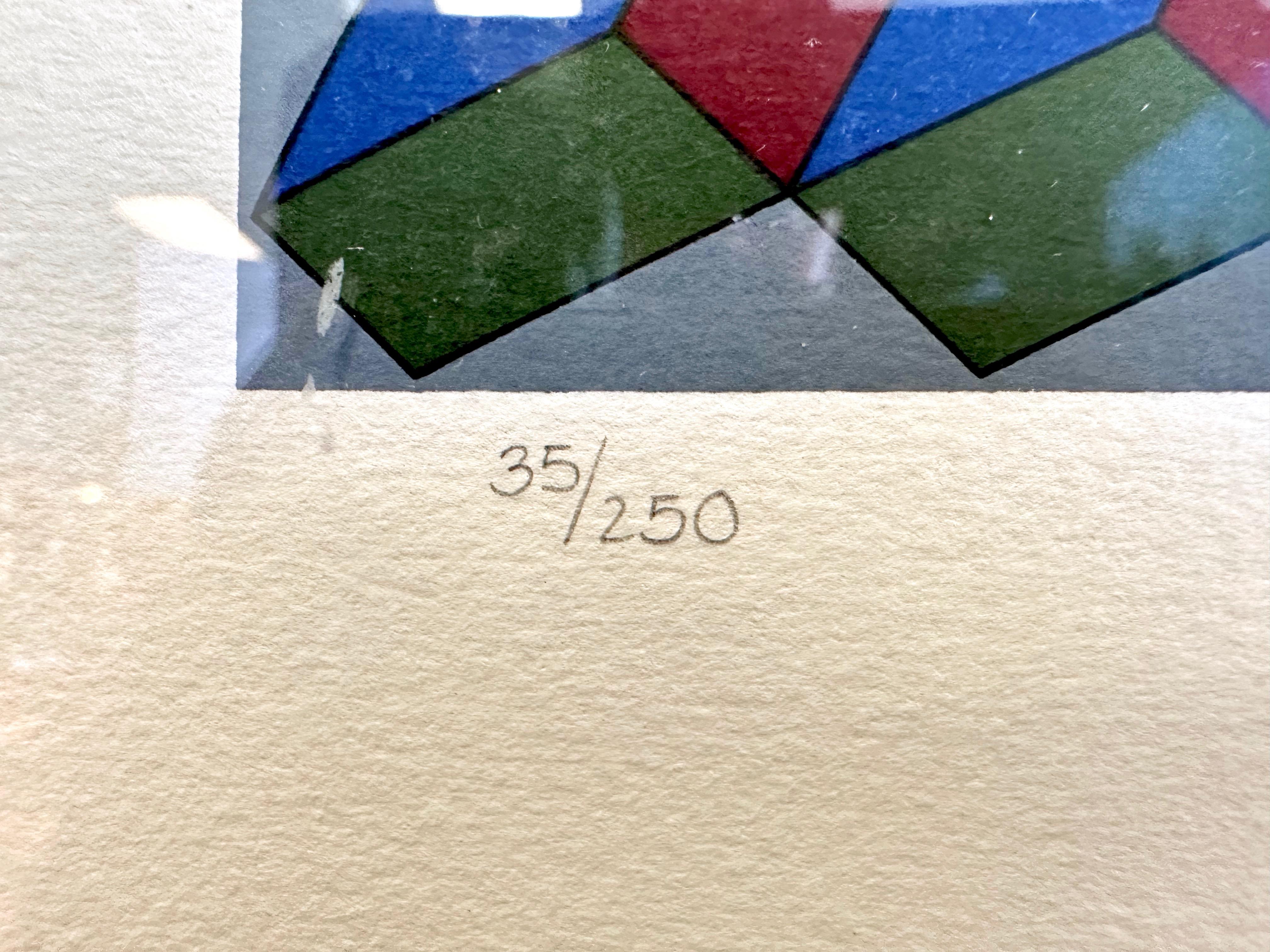 Victor Vasarely, Torony III, Op-Art- Serigraphie, signiert und nummeriert, 1970er Jahre (Ende des 20. Jahrhunderts) im Angebot