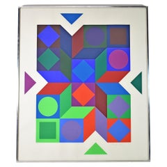 Victor Vasarely "Tridim" 1968 Lithograph, Signed, 56/300