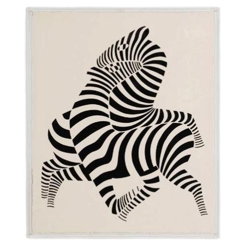 Victor Vasarely, «Zebra» (blanca), litografía/relieve, edición de 150 ejemplares, 1989 en venta