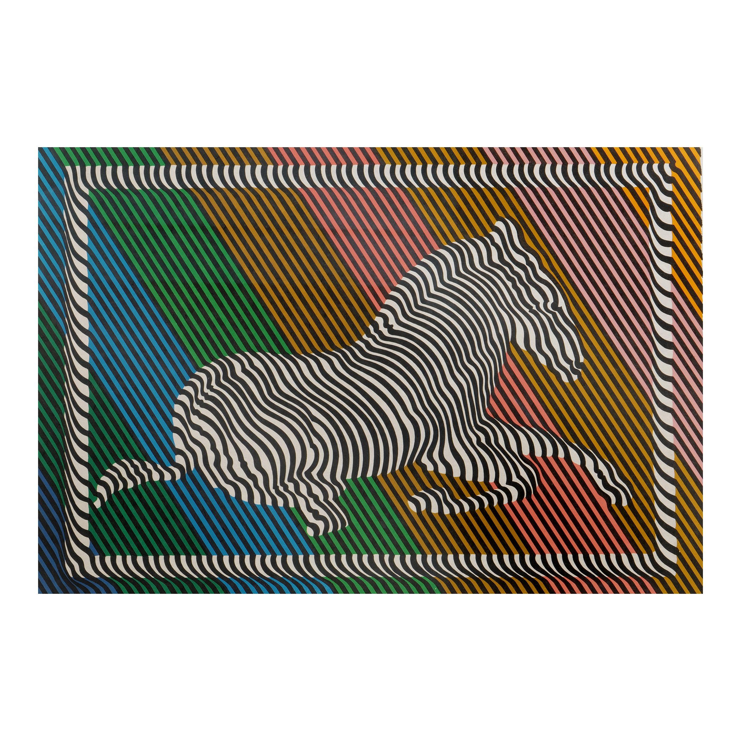 Modern Victor Vasarely „Zebra Nr. III“ For Sale