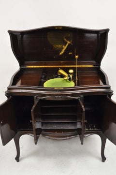 Victor VE-230 VV-230 Flat Top Mahogany Cabinet Electric Victrola Record Player