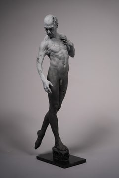 Resistance Bronze Sculpture Portrait Human Male Nude Realism In Stock