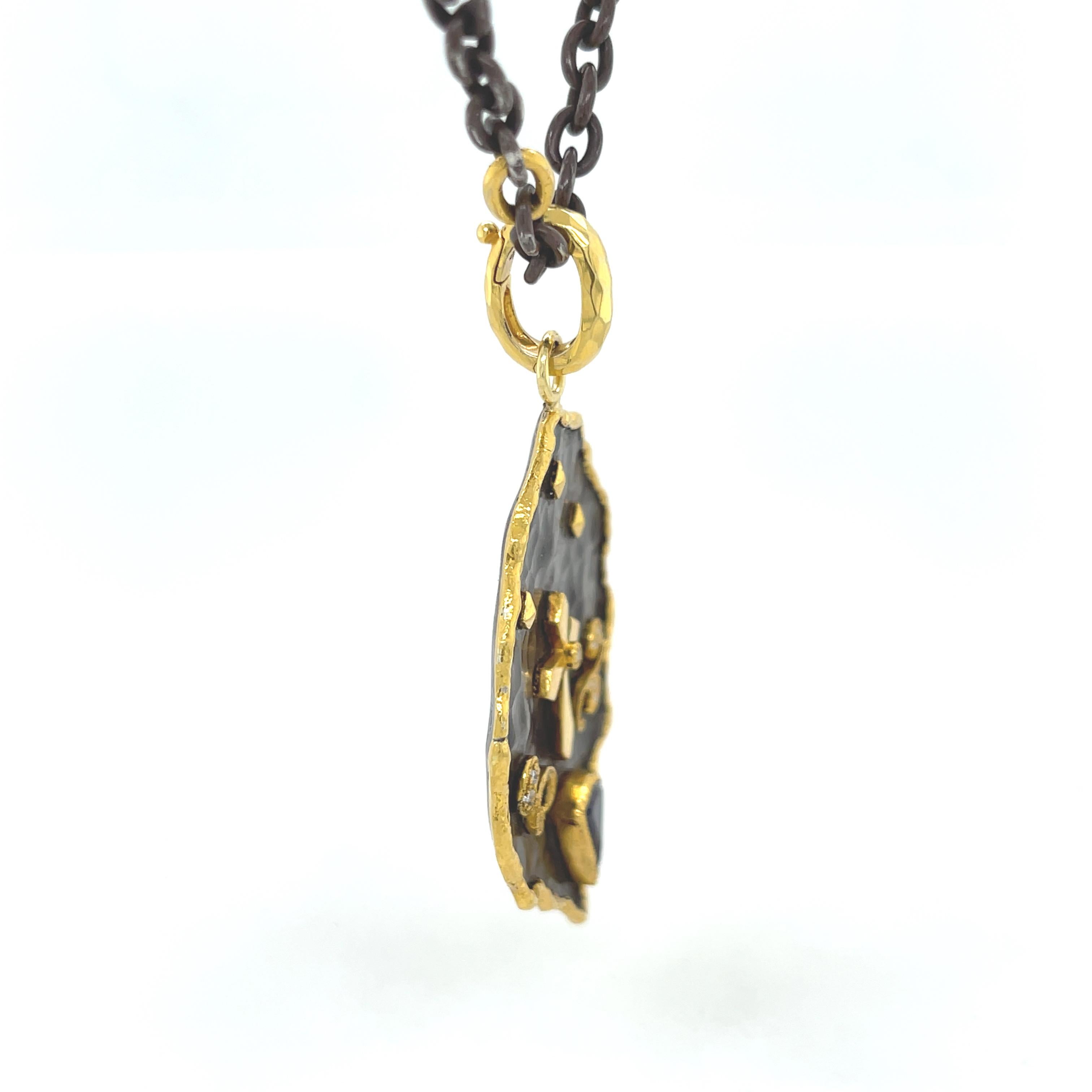 Victor Velyan Amethyst & Diamant-Anhänger-Halskette im Zustand „Gut“ in Dallas, TX