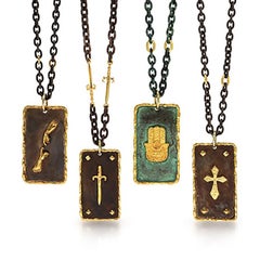 Victor Velyan Hand of God 24 Karat Yellow Pendant Necklace