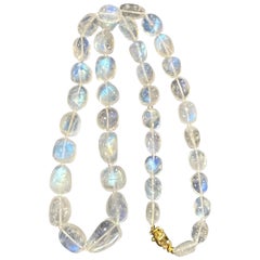 Victor Velyan Moonstone Necklace with Gorgeous Clasp