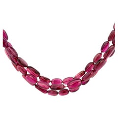 Victor Velyan Rubelite Bead Necklace