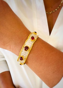 Victor Velyan Spinel Cuff with Python Texture