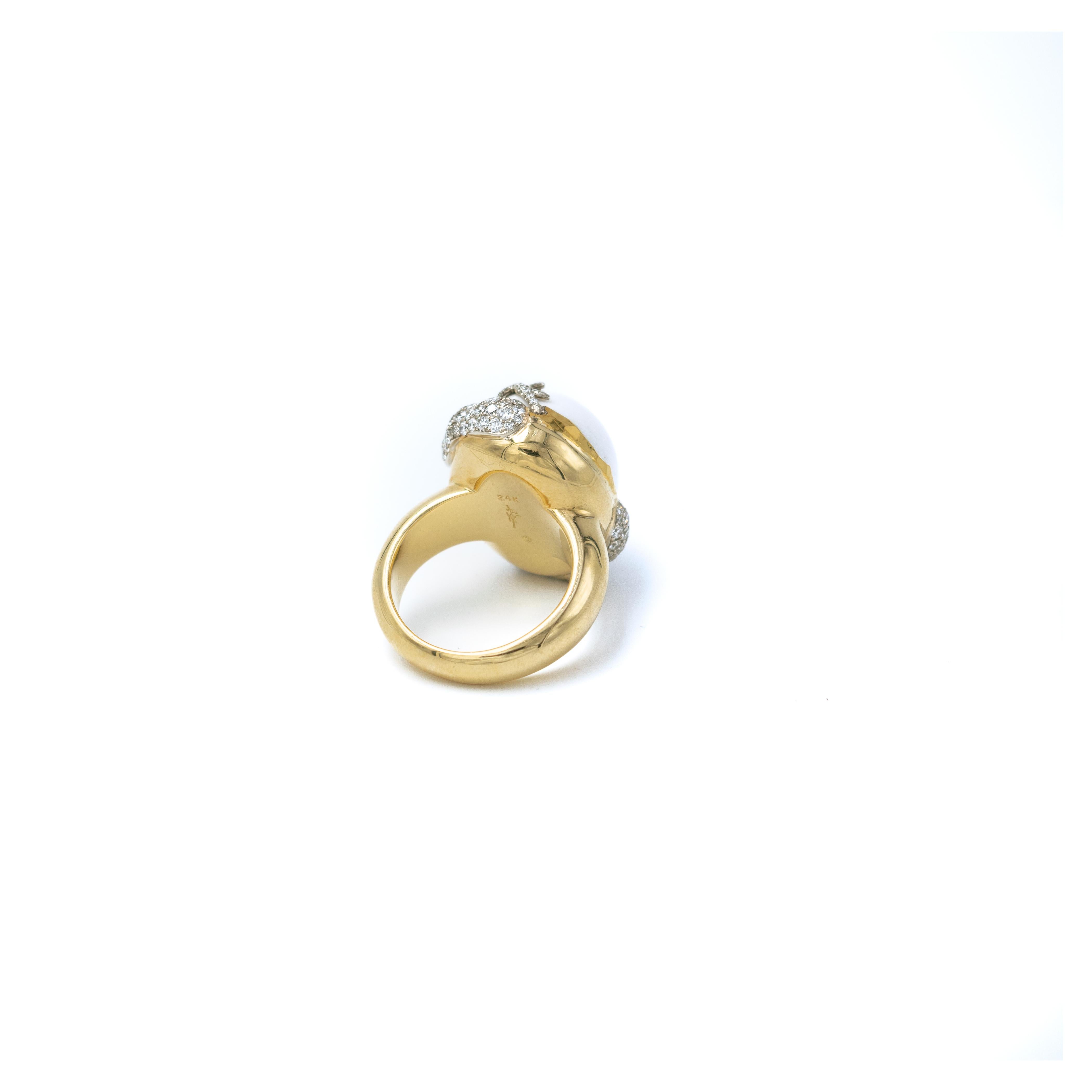 Women's Victor Velyan White Opal Ring