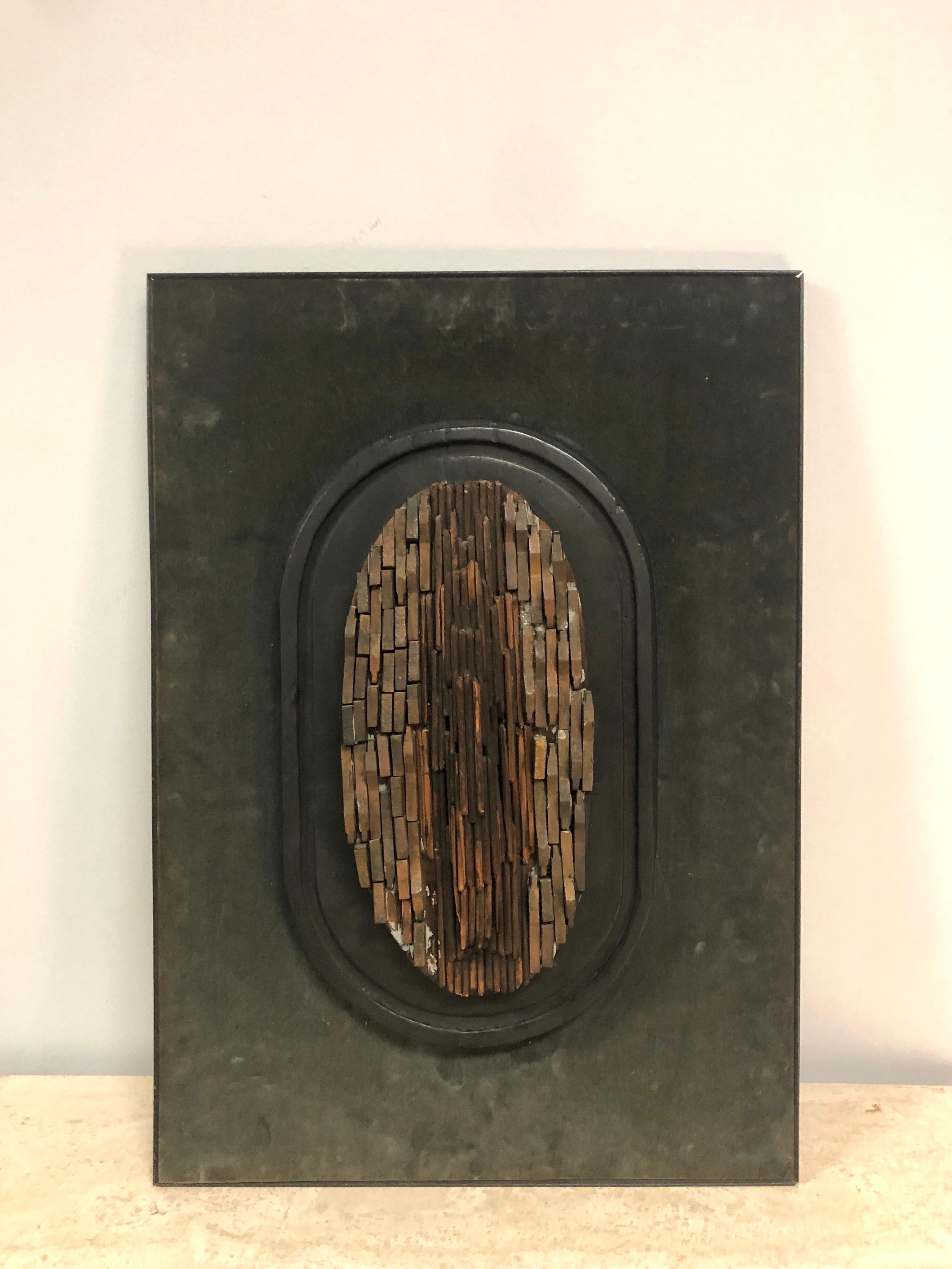 Victor Vic Gentils Abstract Midcentury Wall Sculpture, 1962 7