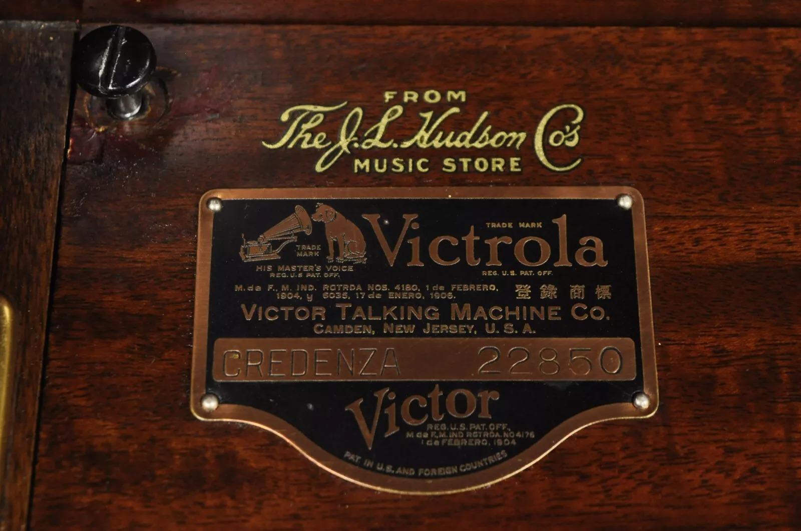 Máquina parlante Victor Victrola Tocadiscos de caoba 