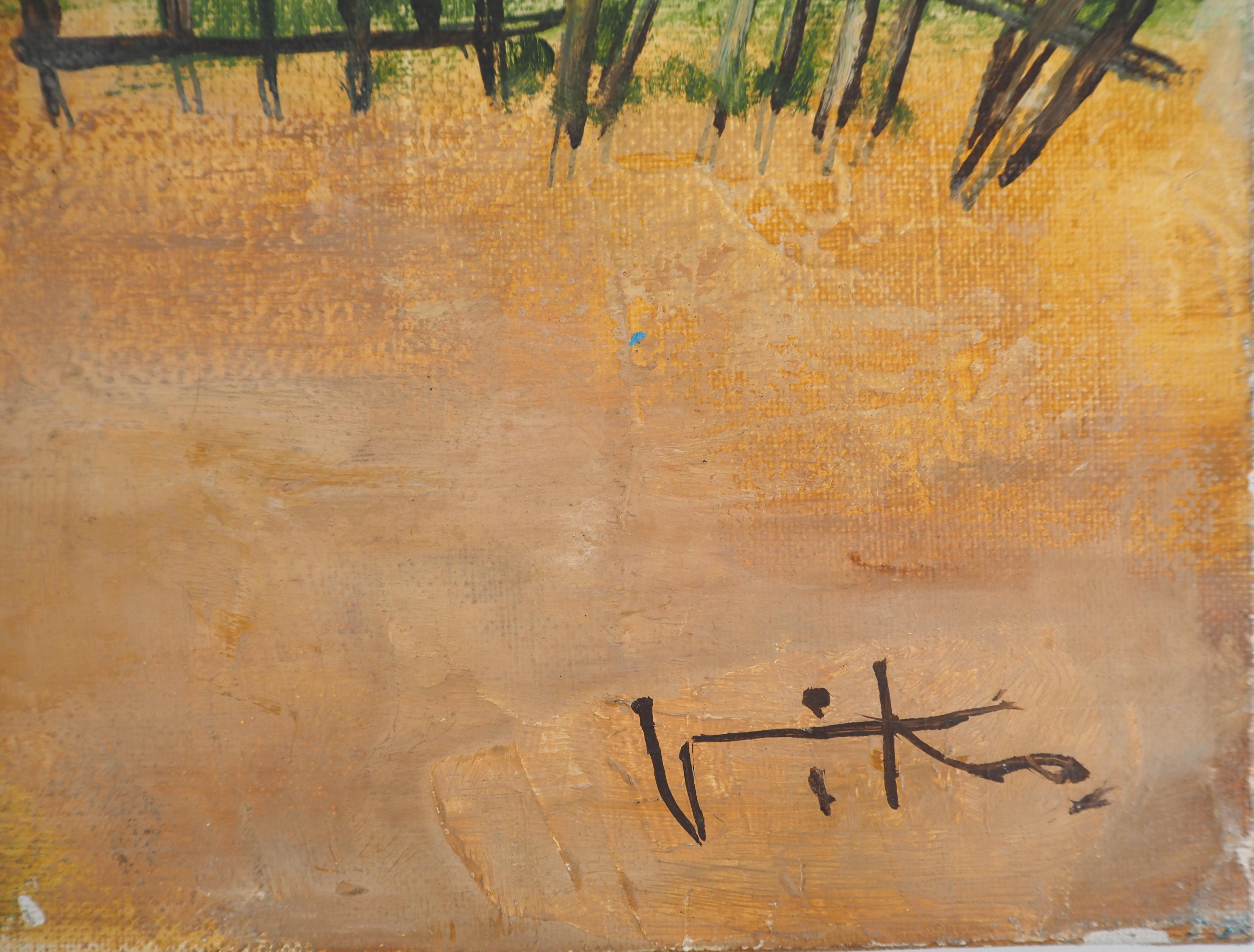 Countryside : The Old House - Original Oil on Canvas, Handsigned For Sale 3