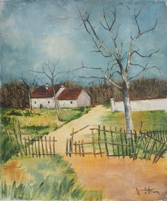 Countryside : The Old House – Original Ölgemälde auf Leinwand, handsigniert