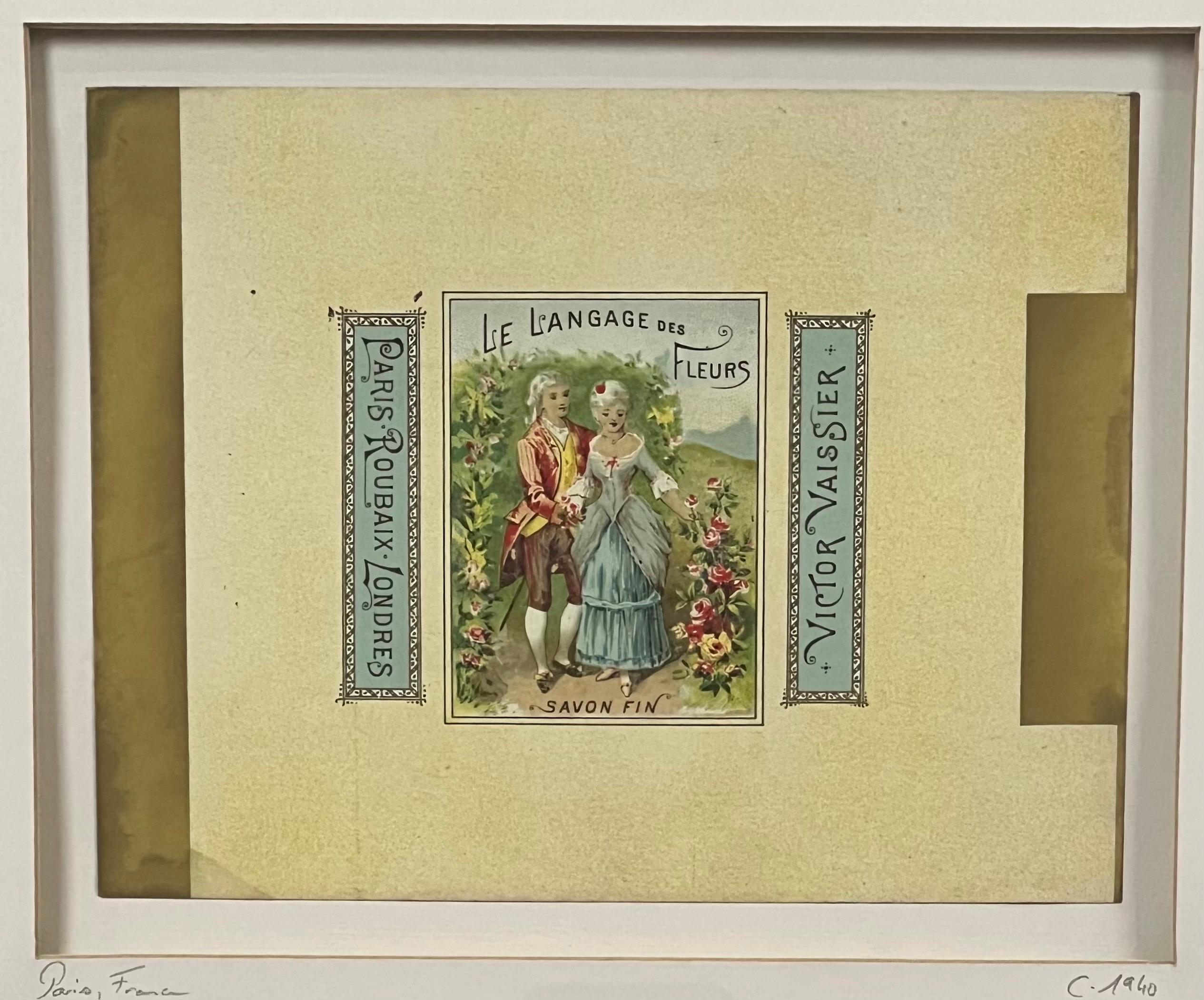 Victor Vissier Label de savon français  Encadré avec COA , 1940's en vente 3