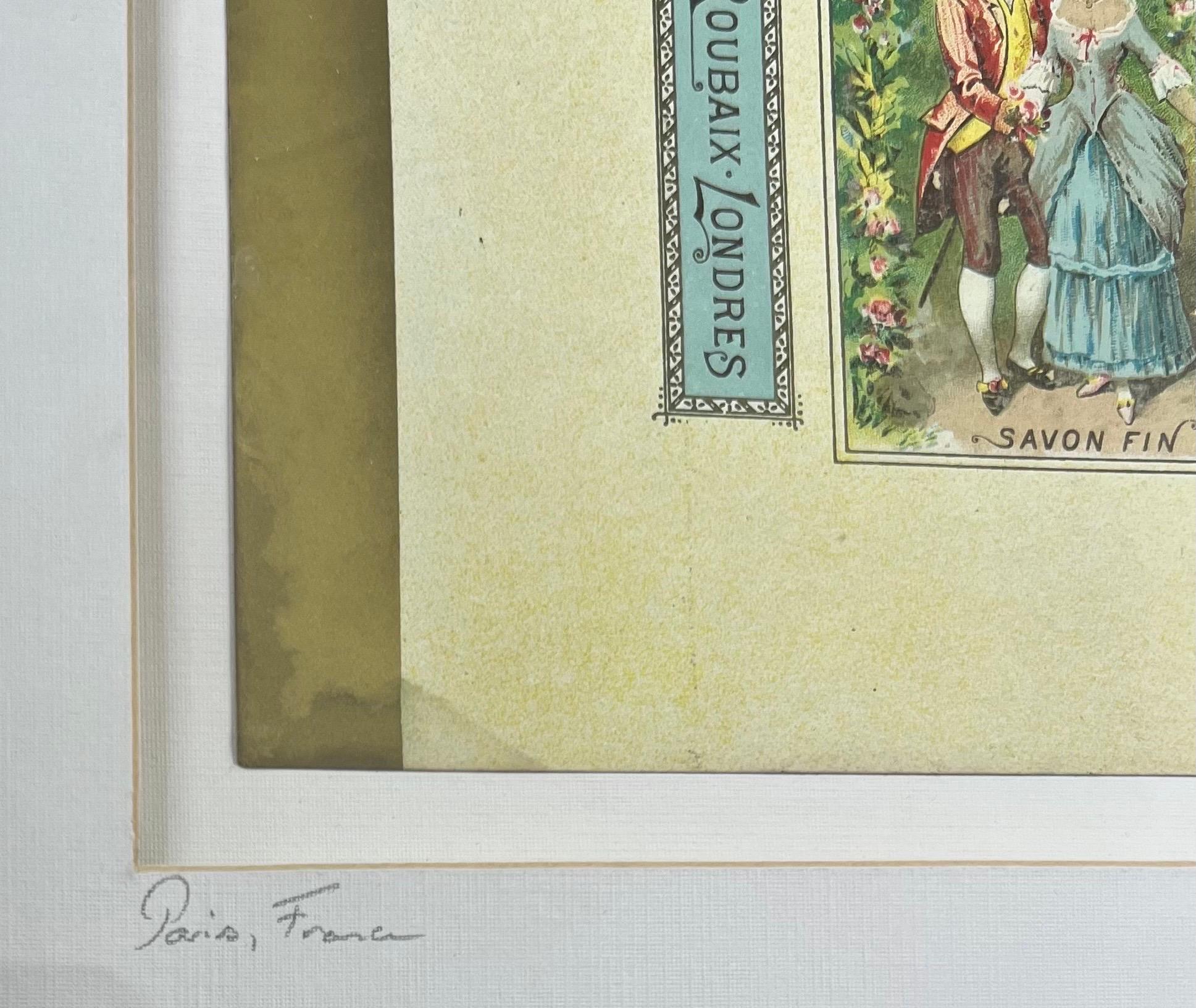 Victor Vissier Label de savon français  Encadré avec COA , 1940's en vente 4