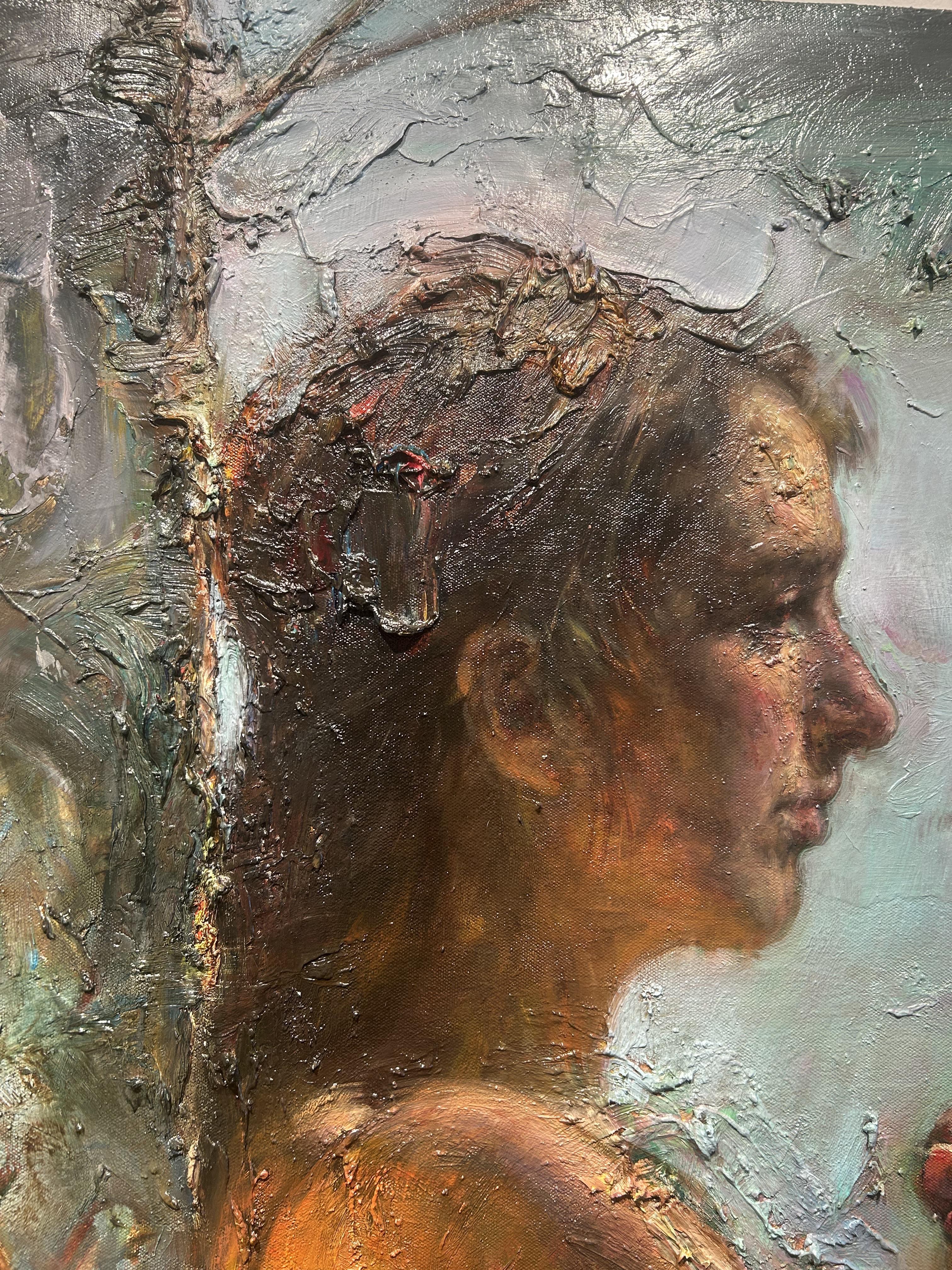 Contemporary, Oil Painting, Canvas, Figurative, Portrait, 