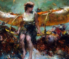 Let Her Go - Thickly Painted Impasto Surface Oil Painting with Dream-Like Scene