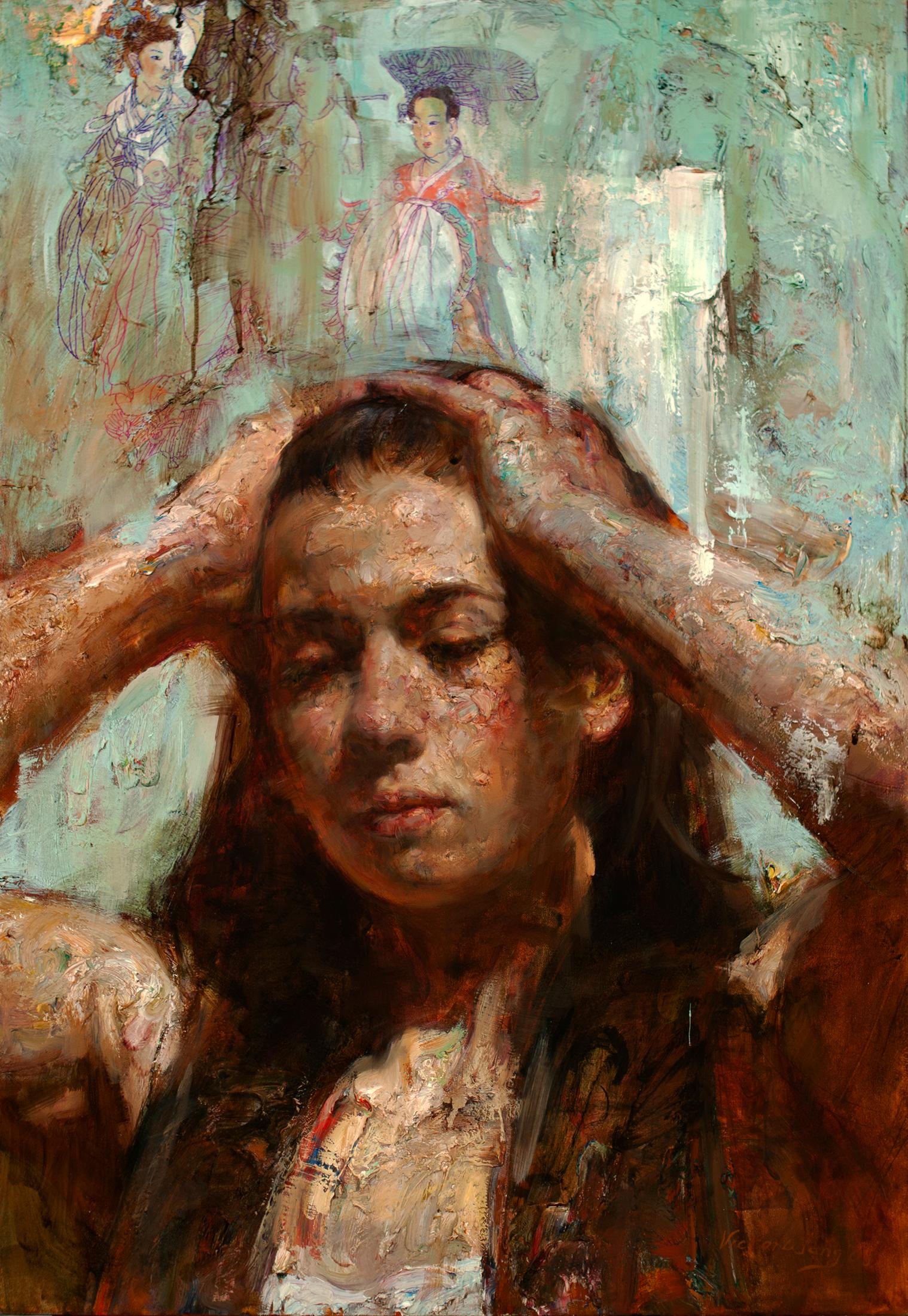 Victor Wang "Top of the Sky", Contemporary, Figurative, Oil Painting