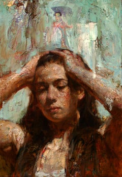 "Light Touch", Contemporaneo, Figurativo, Ritratto, Pittura a olio, Tela
