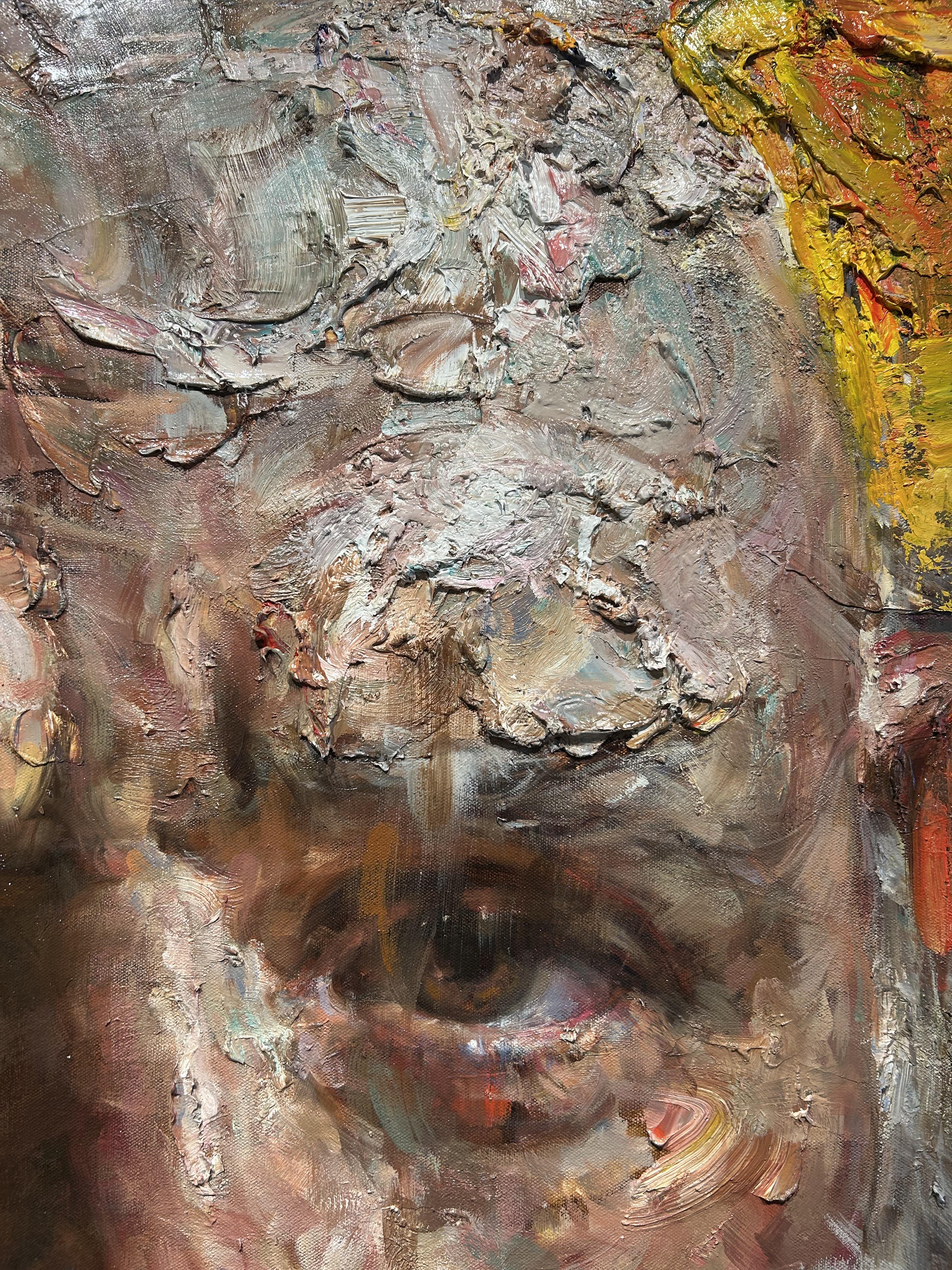 Oil Painting on Canvas, Dramatic Lighting, Textured, 