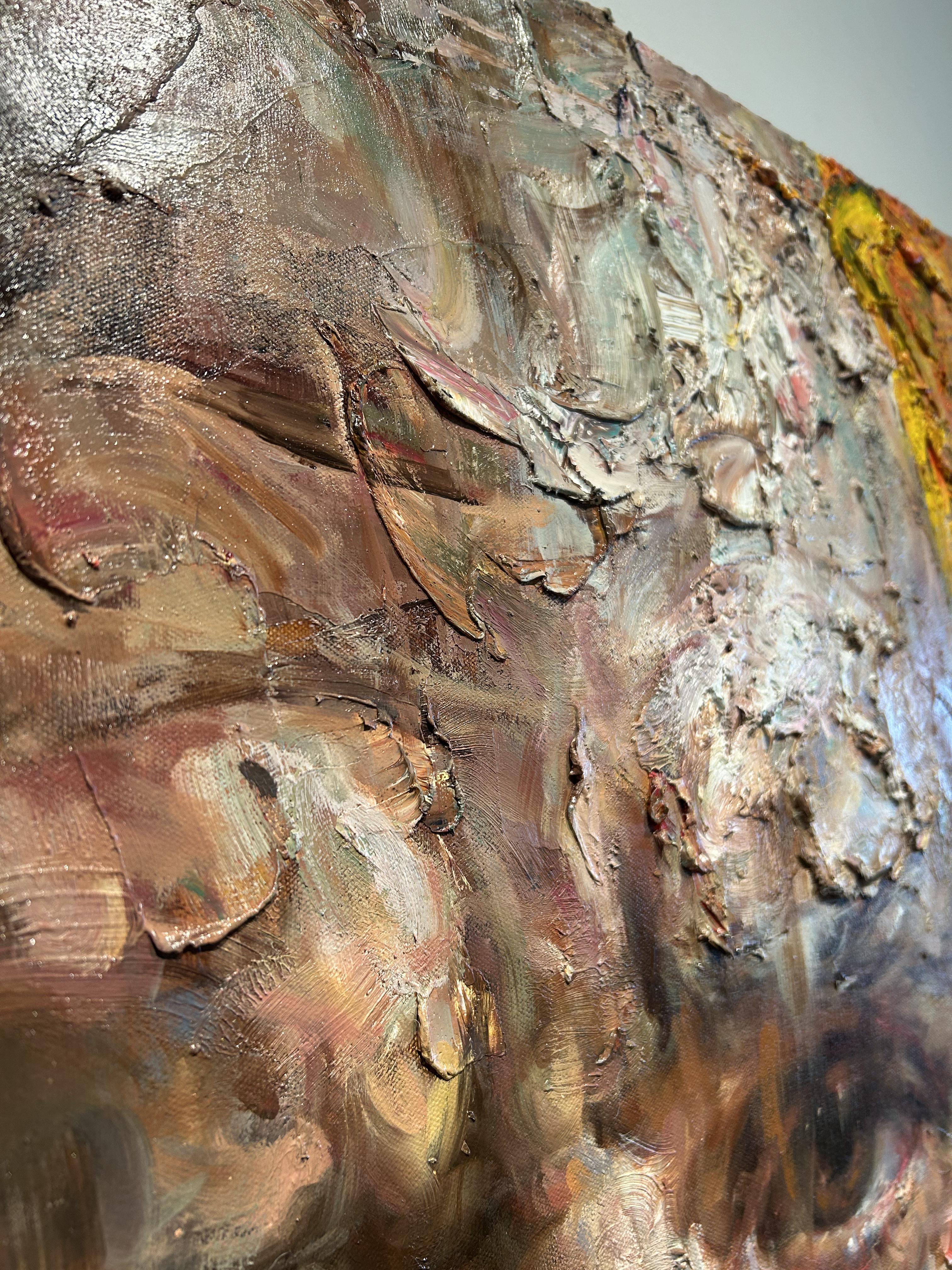 Oil Painting on Canvas, Dramatic Lighting, Textured, 