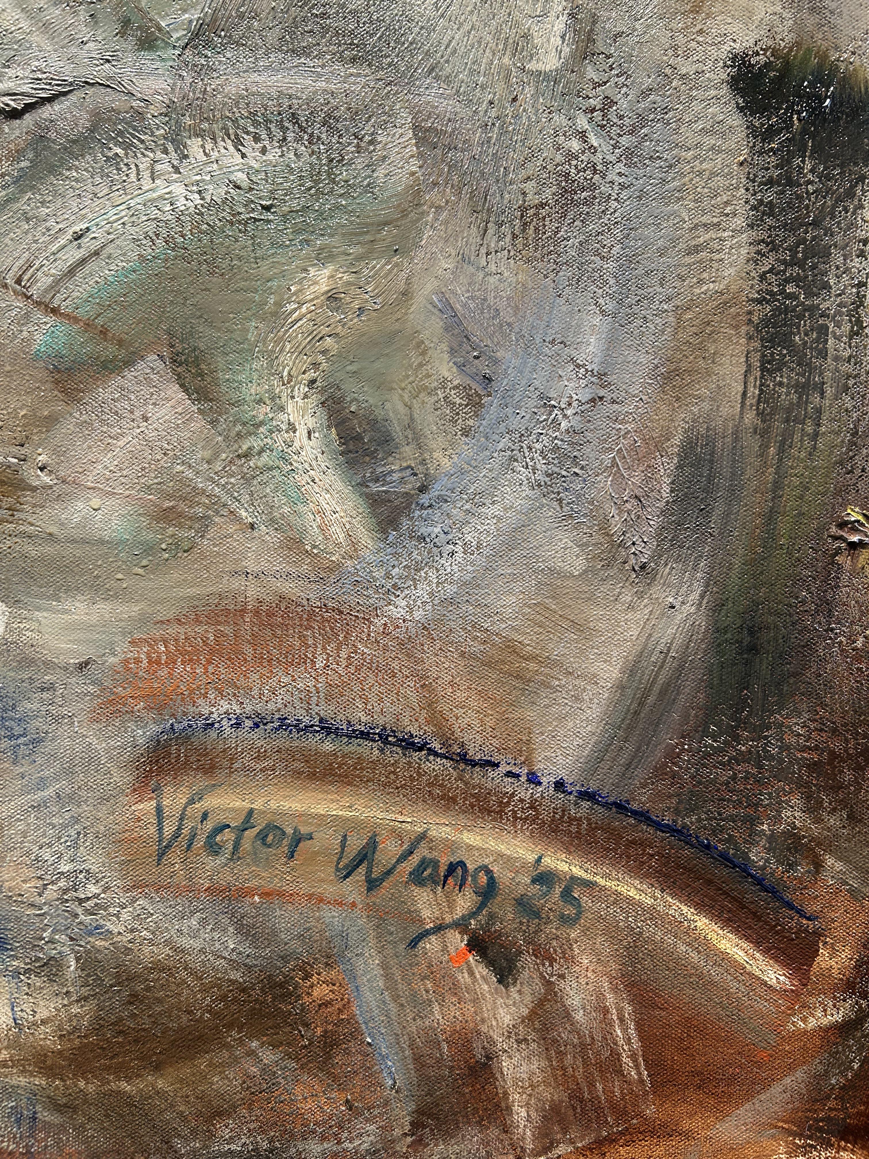 Oil Painting on Canvas, Dramatic Lighting, Textured, 