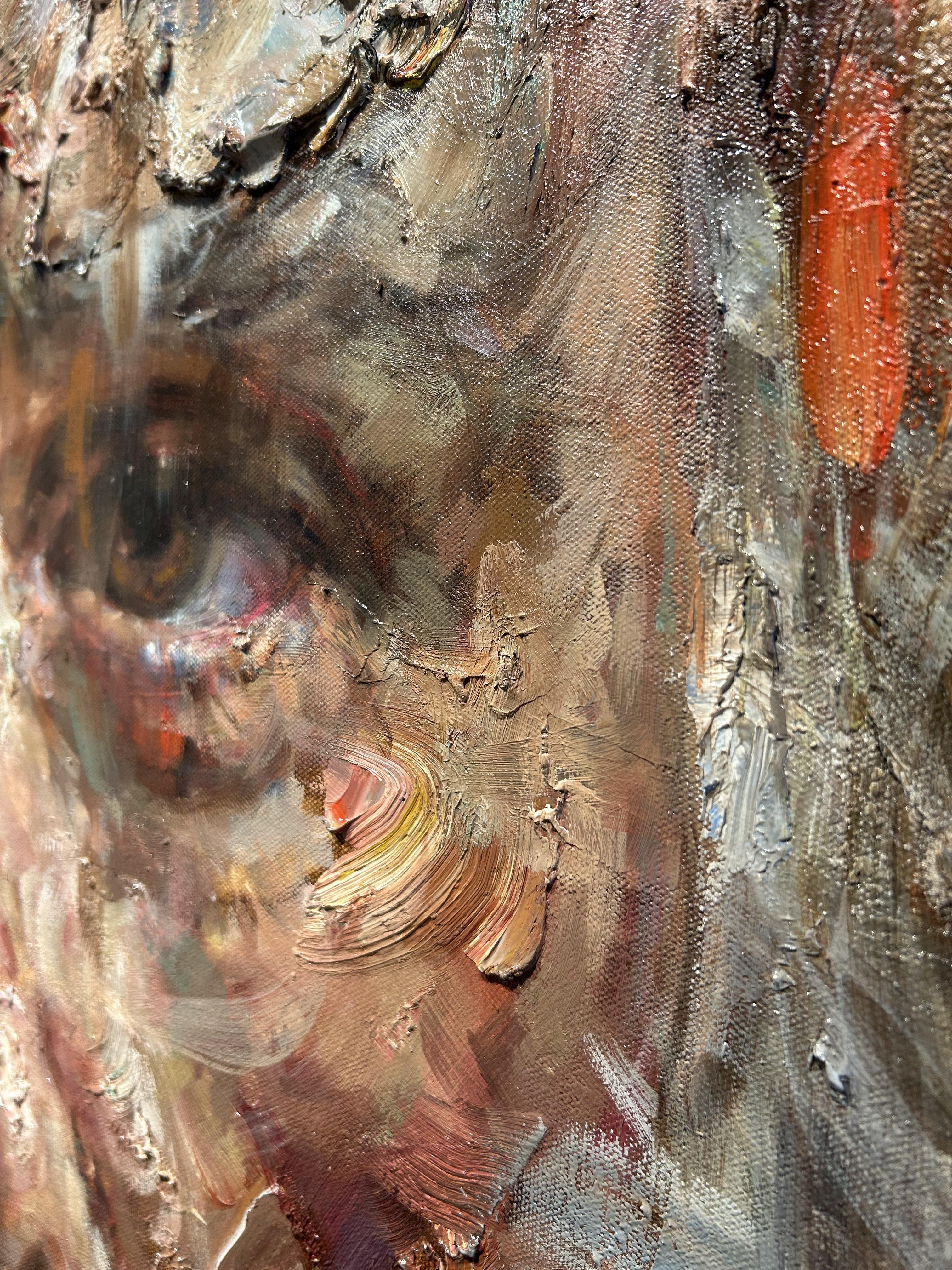 Oil Painting on Canvas, Dramatic Lighting, Textured, 