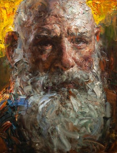 Oil Painting on Canvas, Dramatic Lighting, Textured, "Jack" by Victor Wang