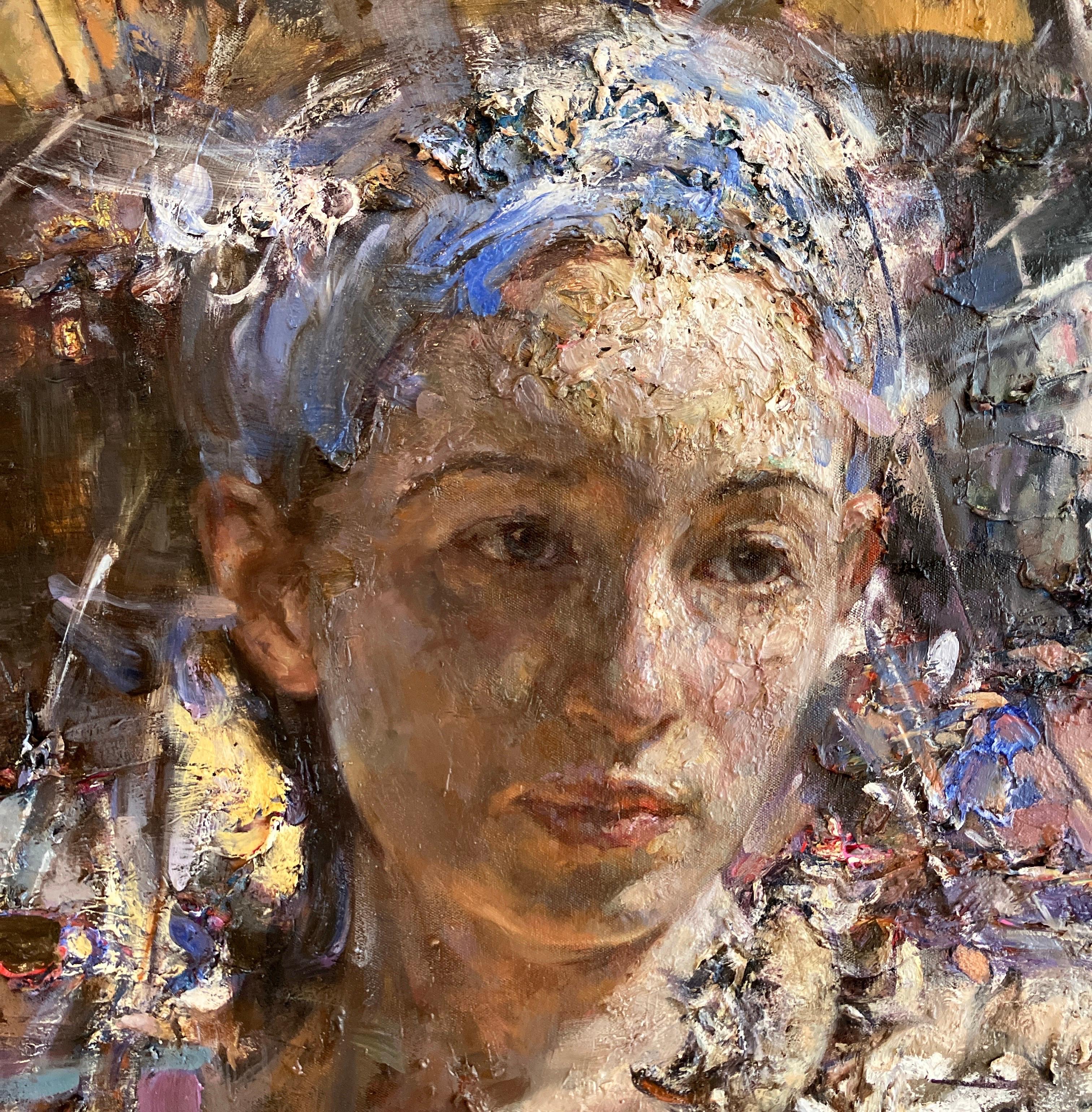 Ölgemälde auf Leinwand, Dramatische Beleuchtung, Strukturiert, Victor Wang, Maiden Voyage im Angebot 2