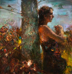 "El pilar flechado", Contemporáneo, Pintura al óleo, Lienzo, Figurativo, Retrato