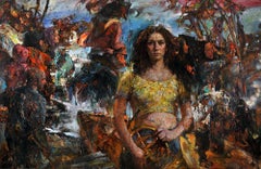 The Journey, Contemporary Figurative Oil Painting on Stretched Canvas, Diptych 