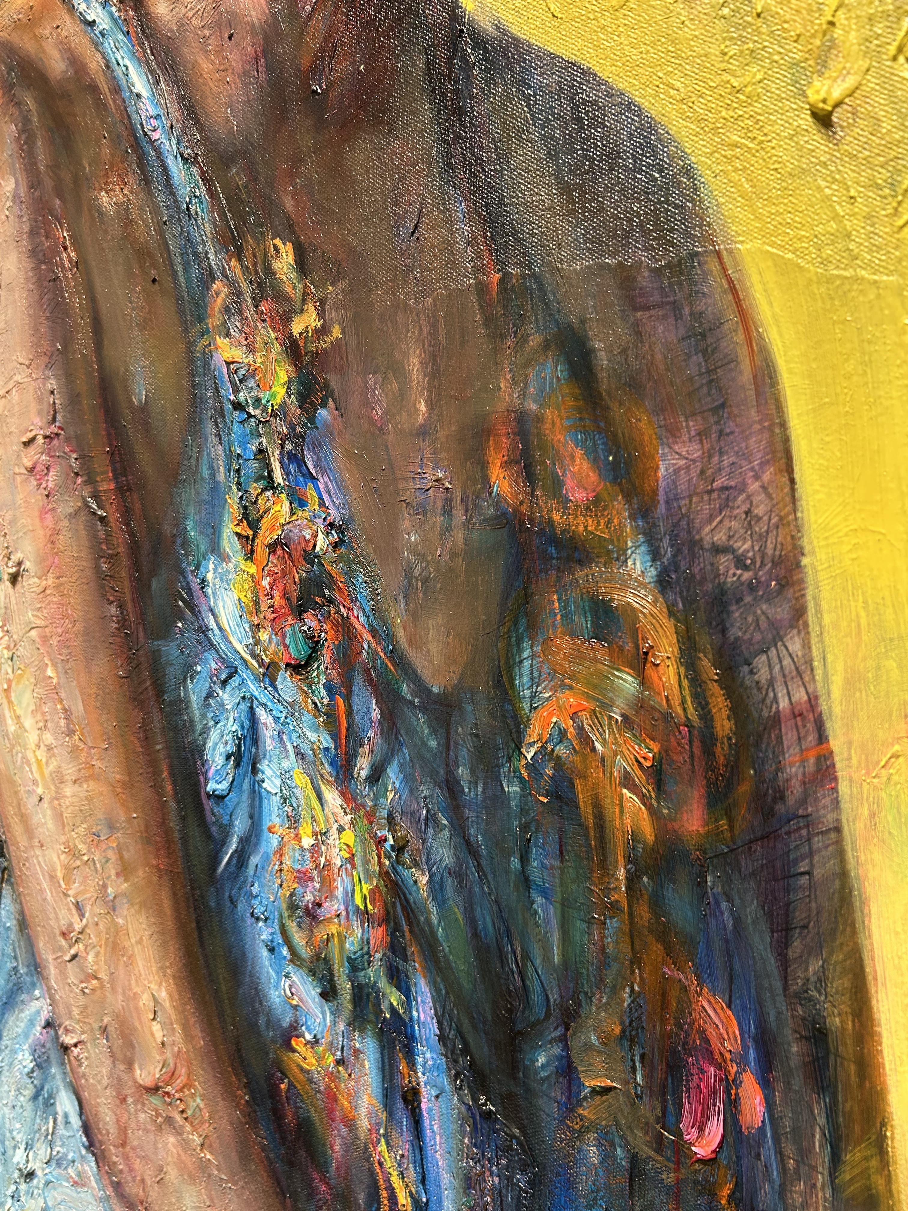Figurative Oil Painting on Canvas, Flowers, 