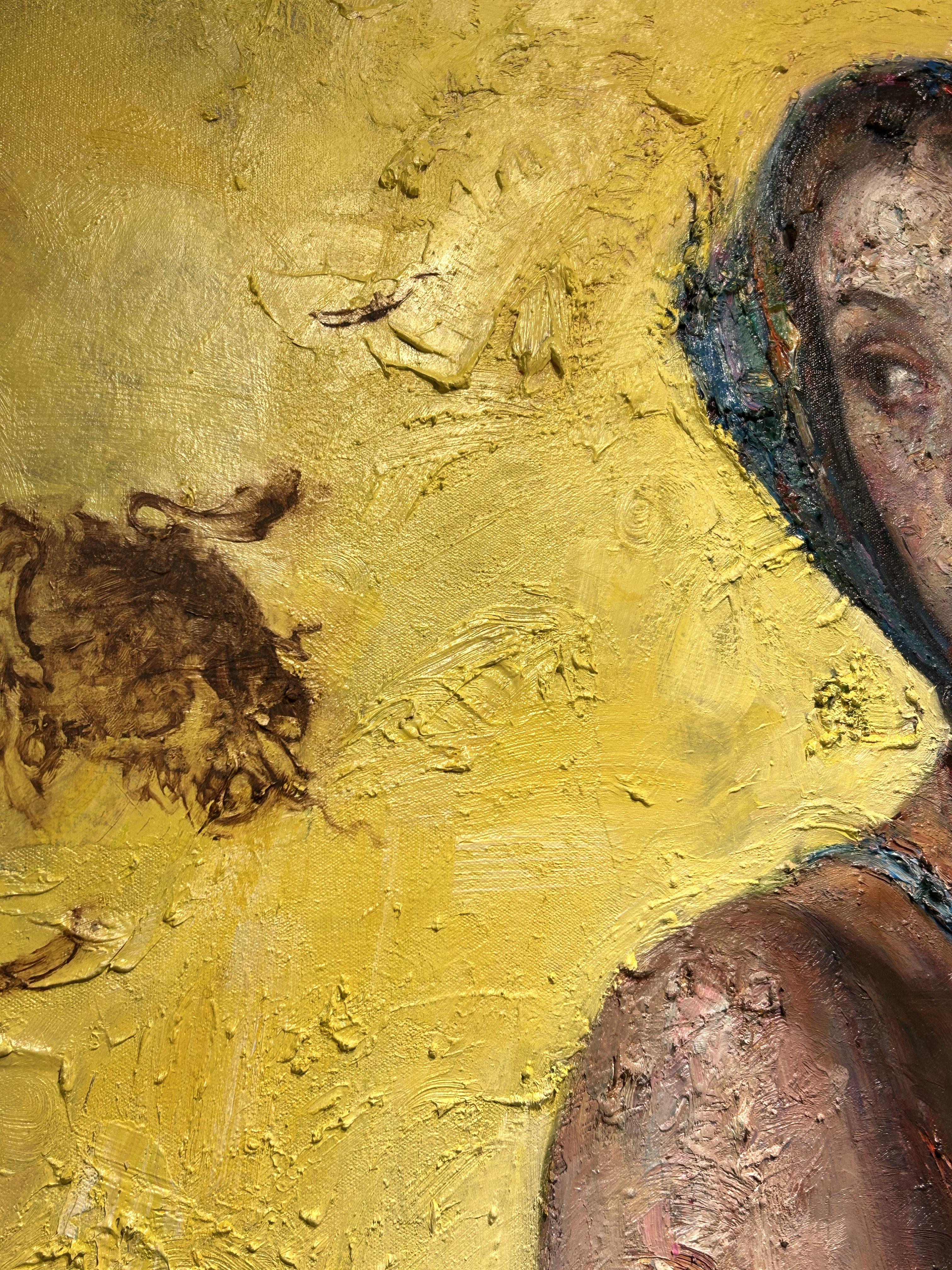 Figurative Oil Painting on Canvas, Flowers, 