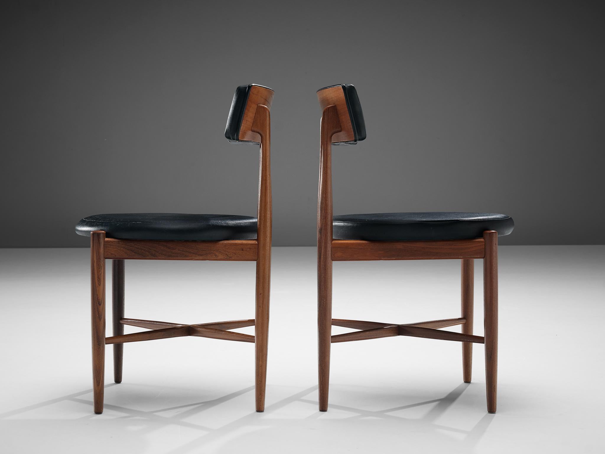 Mid-20th Century Victor Wilkins for G Plan Set of 'Fresco' Six Dining Chairs in Teak  For Sale