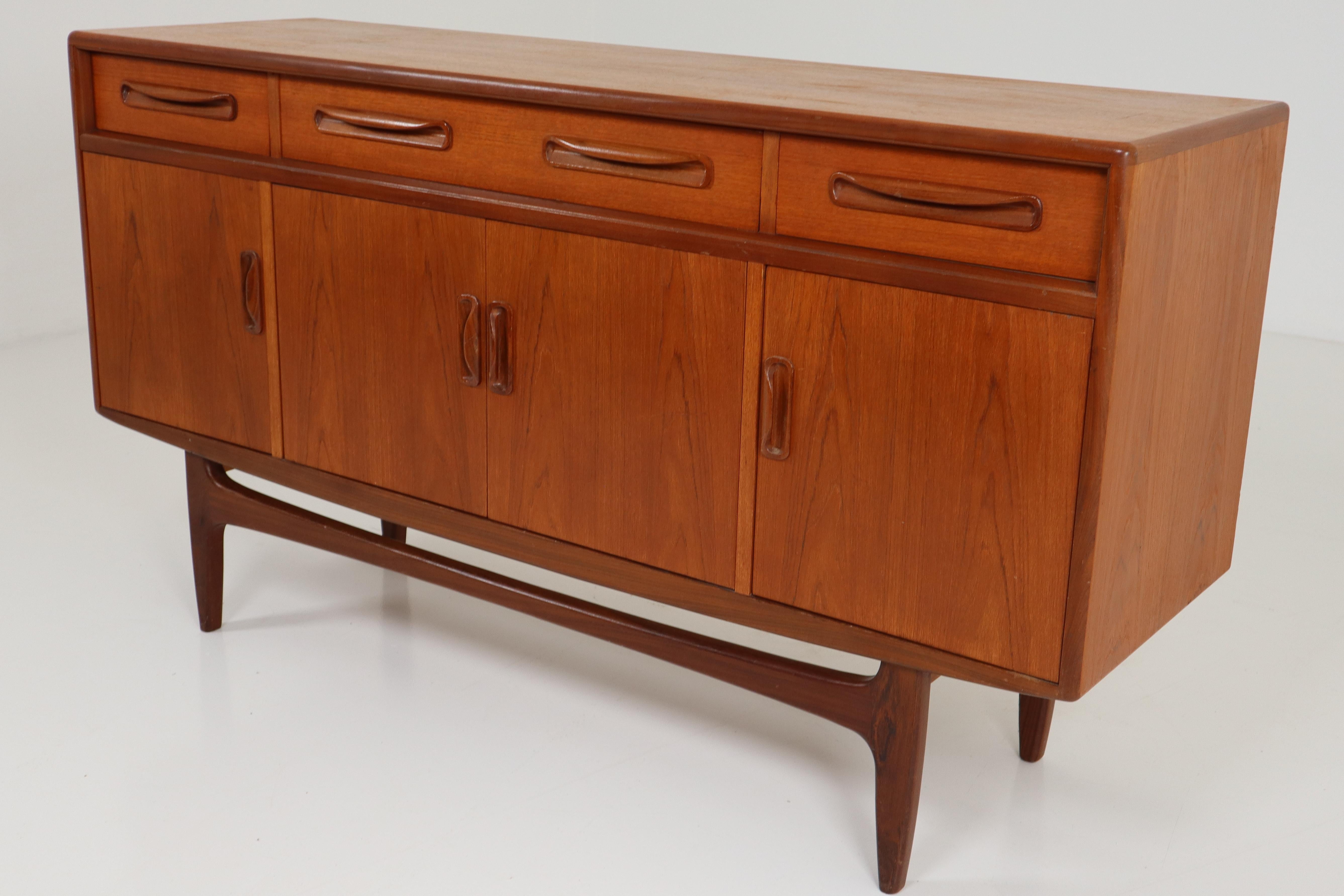English Victor Wilkins for G-Plan Teak and Afromosia Midcentury Credenza, England, 1960s
