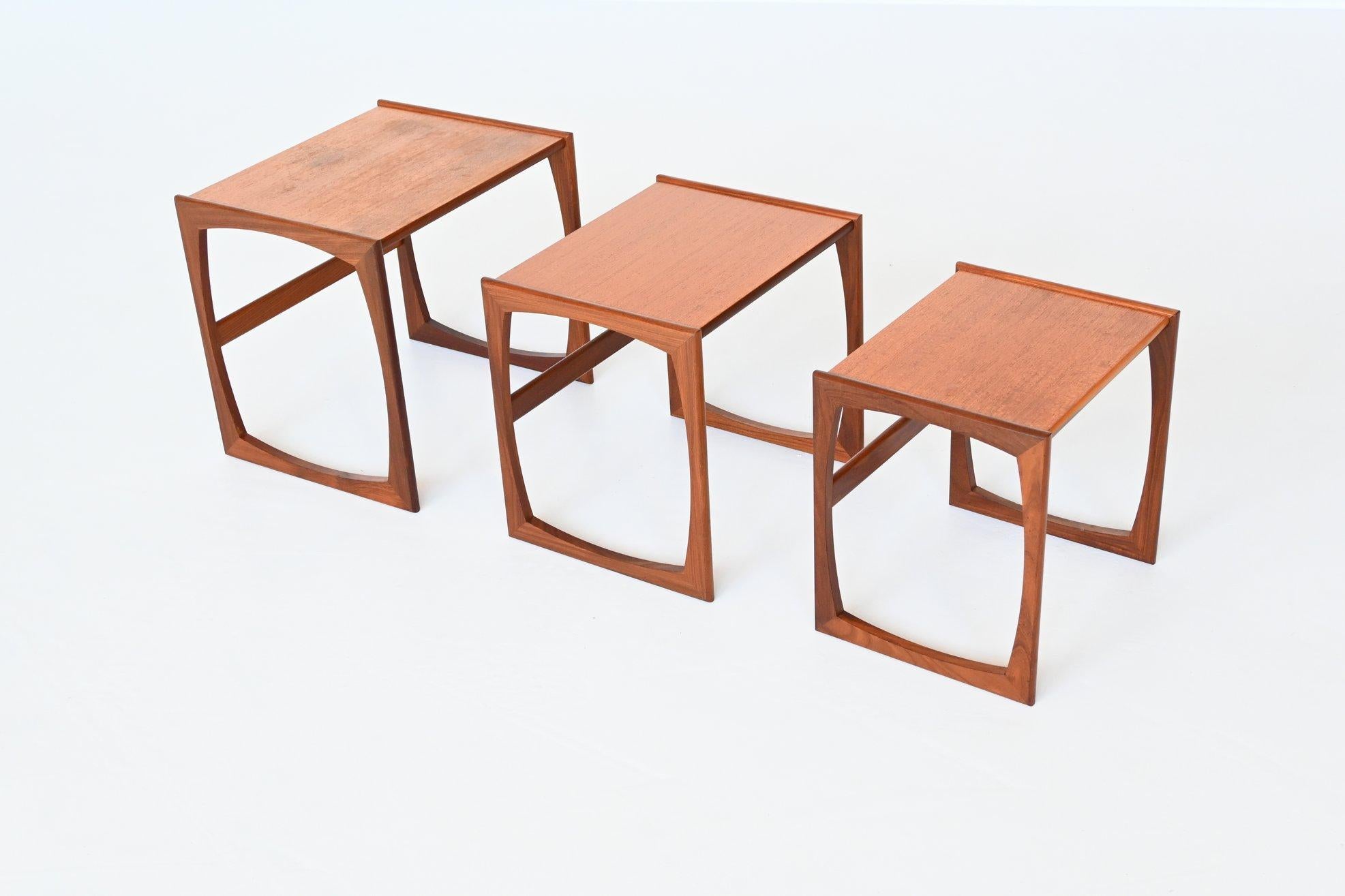 Mid-Century Modern Victor Wilkins Quadrille Nesting Tables G Plan United Kindgom 1960