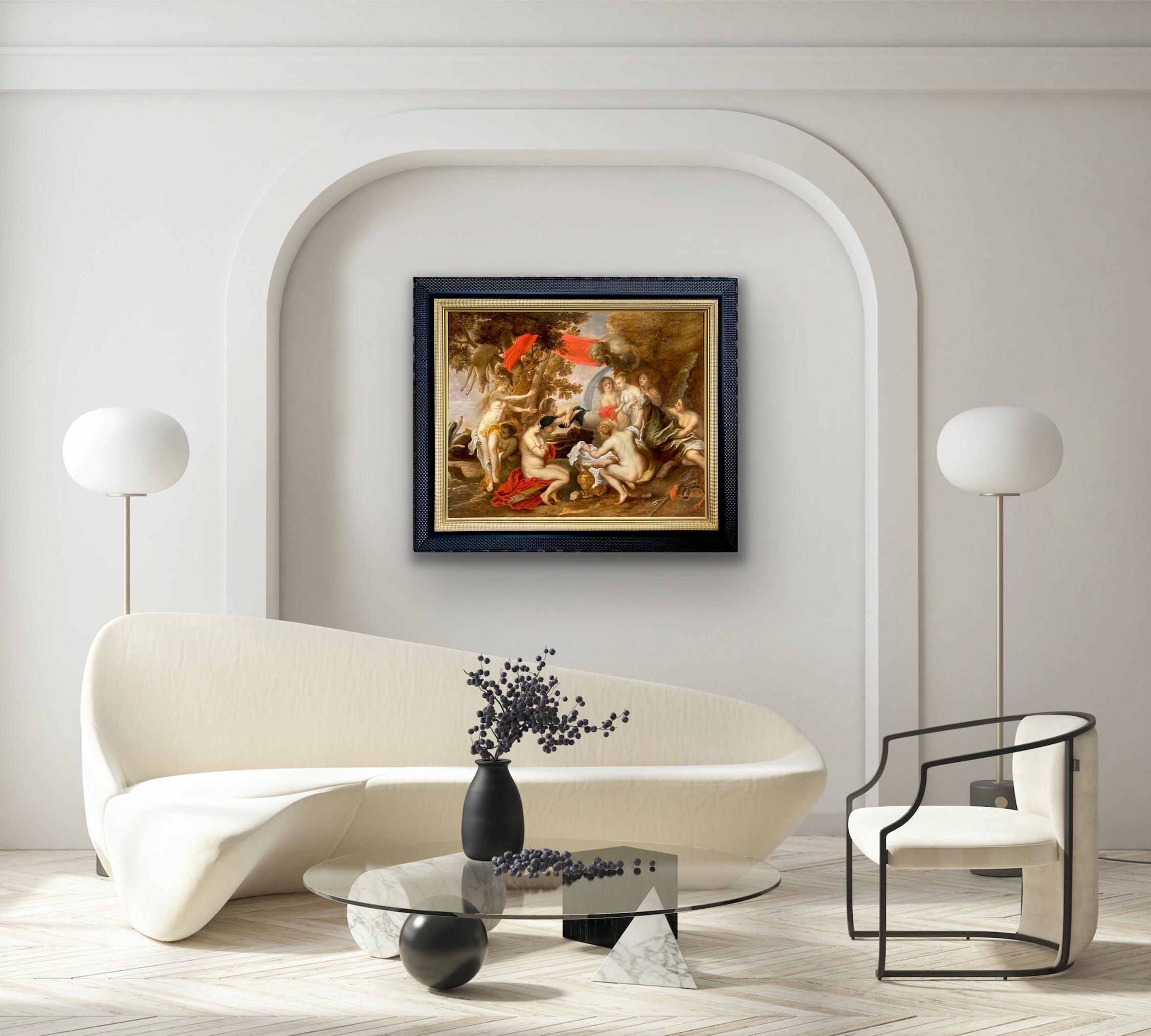 Großes altmeisterliches flämisches Gemälde aus dem 17. Jahrhundert - Diana und Kallisto - Rubens im Angebot 8