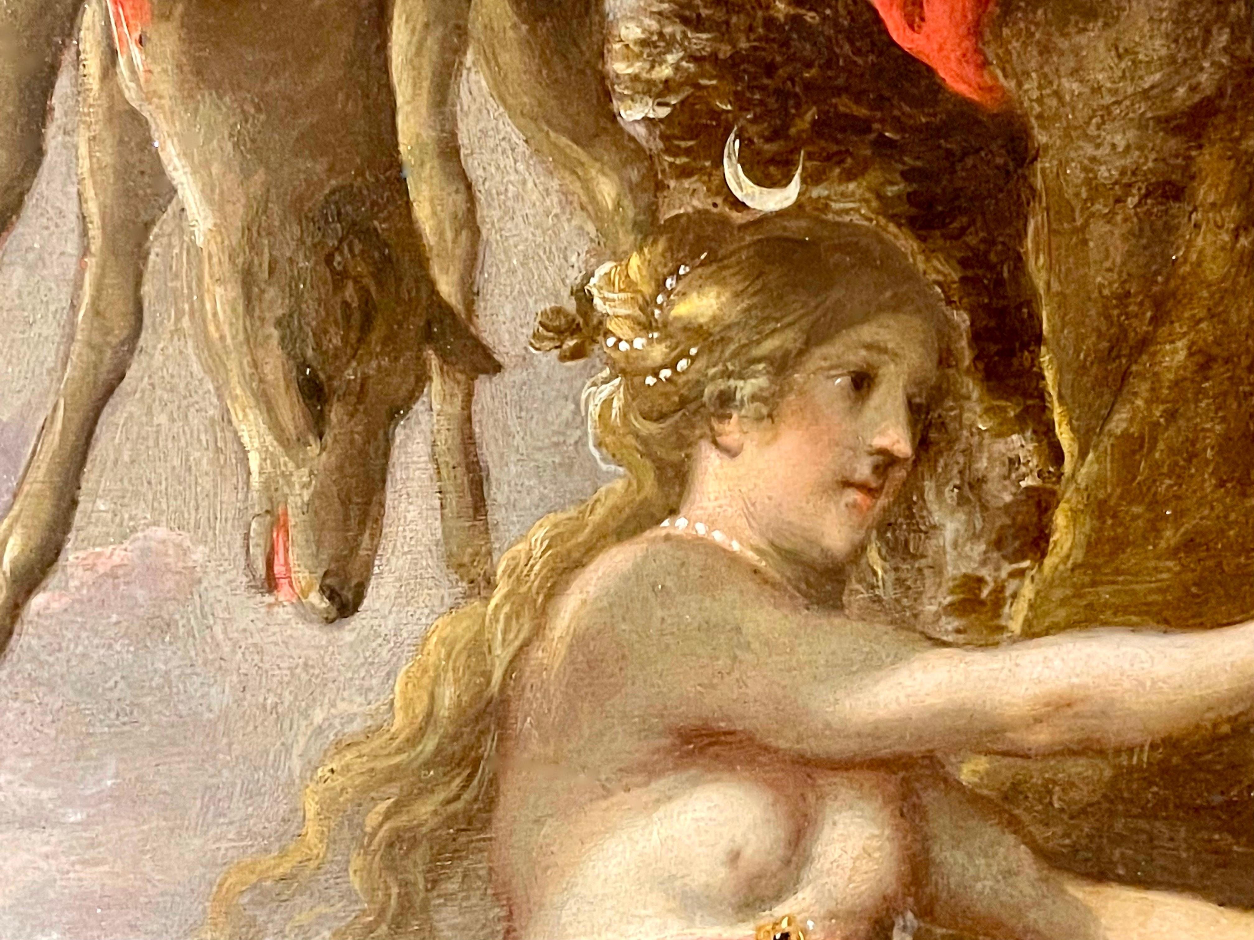 Großes altmeisterliches flämisches Gemälde aus dem 17. Jahrhundert - Diana und Kallisto - Rubens im Angebot 1