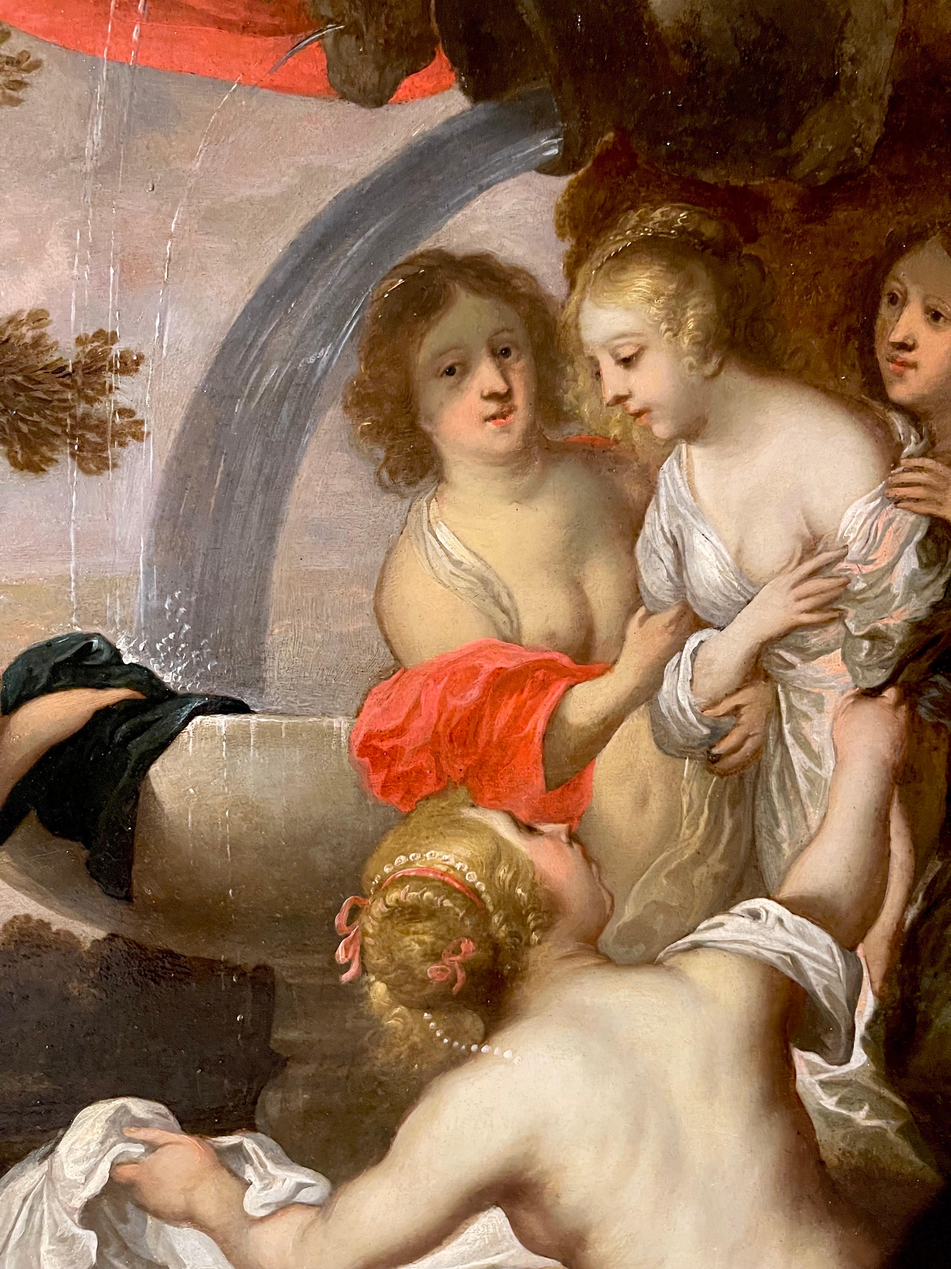 Grande dipinto antico fiammingo del XVII secolo - Diana e Callisto - Rubens 2