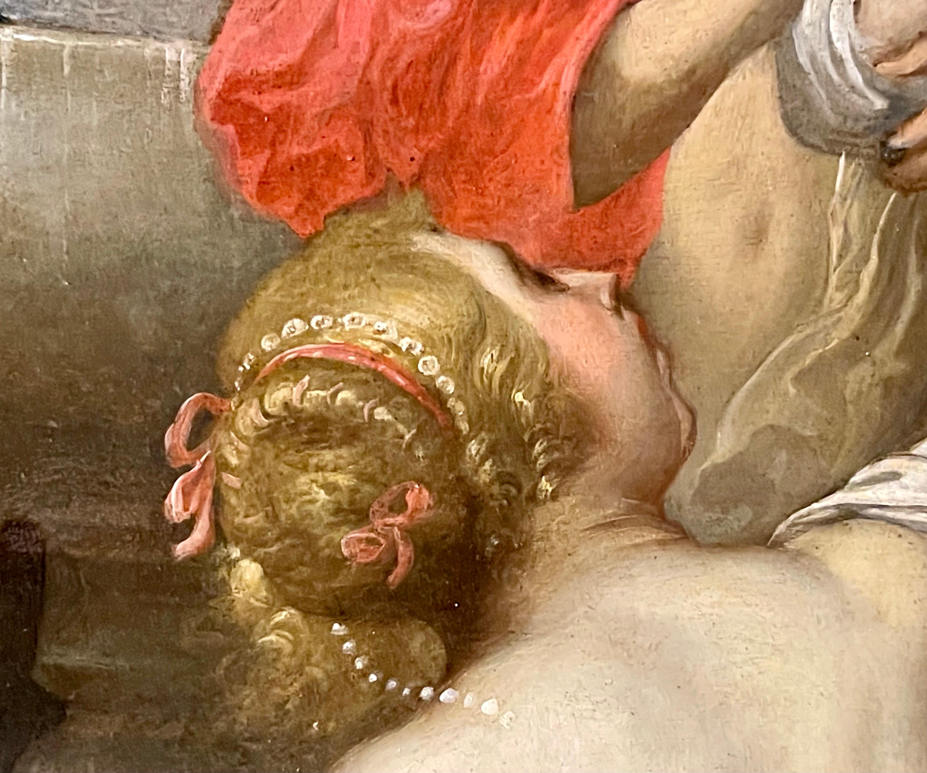 Grande dipinto antico fiammingo del XVII secolo - Diana e Callisto - Rubens 4